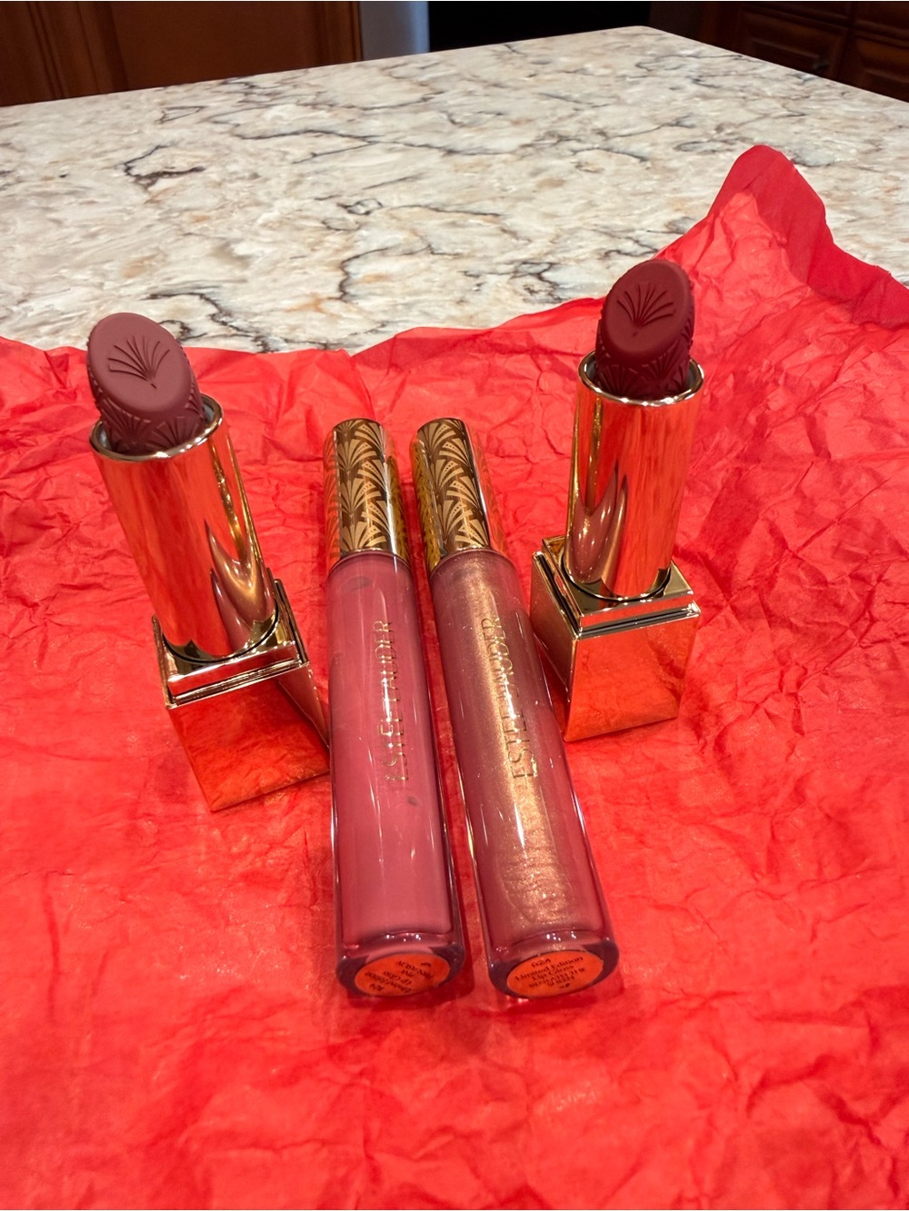 Estee Lauder Two New Lipsticks with Two New Lip Glosses.